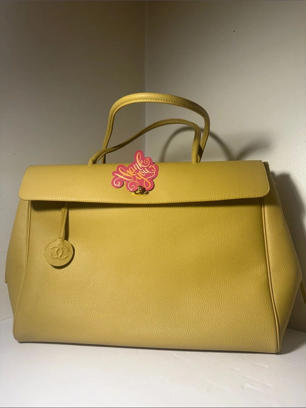 Yellow Genuine Leather Top-Handle Women’s Bag